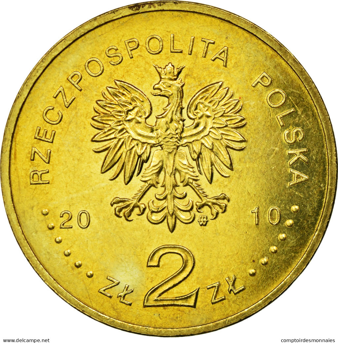 Monnaie, Pologne, 2 Zlote, 2010, Warsaw, TTB, Laiton, KM:725 - Pologne