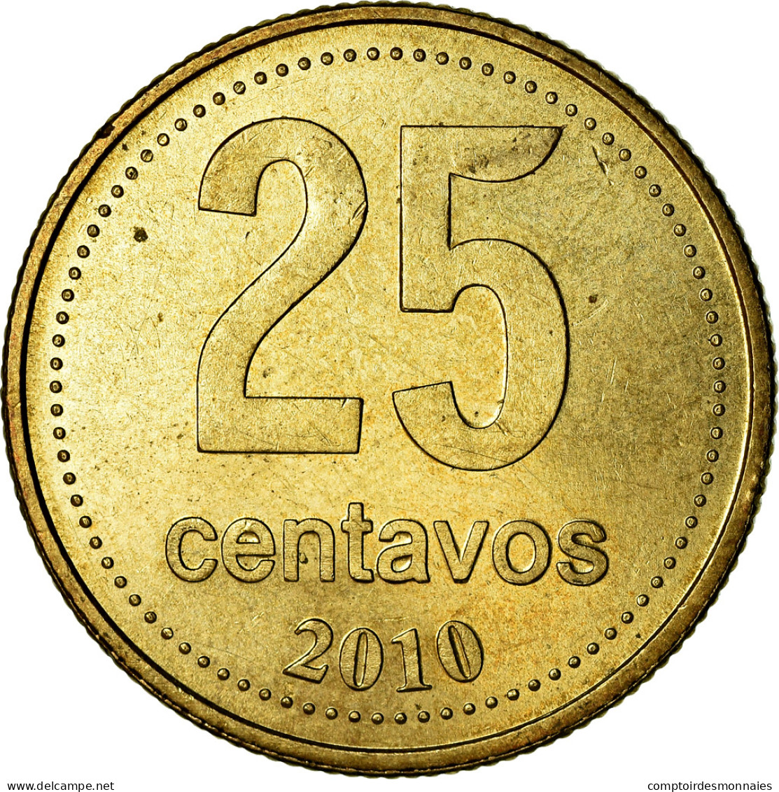 Monnaie, Argentine, 25 Centavos, 2010, TTB, Aluminum-Bronze, KM:110.1 - Argentina