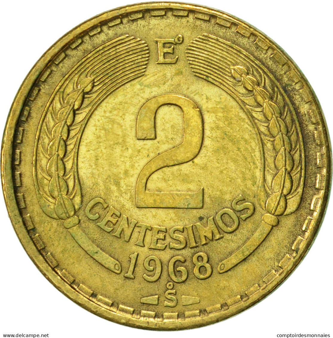 Monnaie, Chile, 2 Centesimos, 1968, TTB+, Aluminum-Bronze, KM:193 - Chile