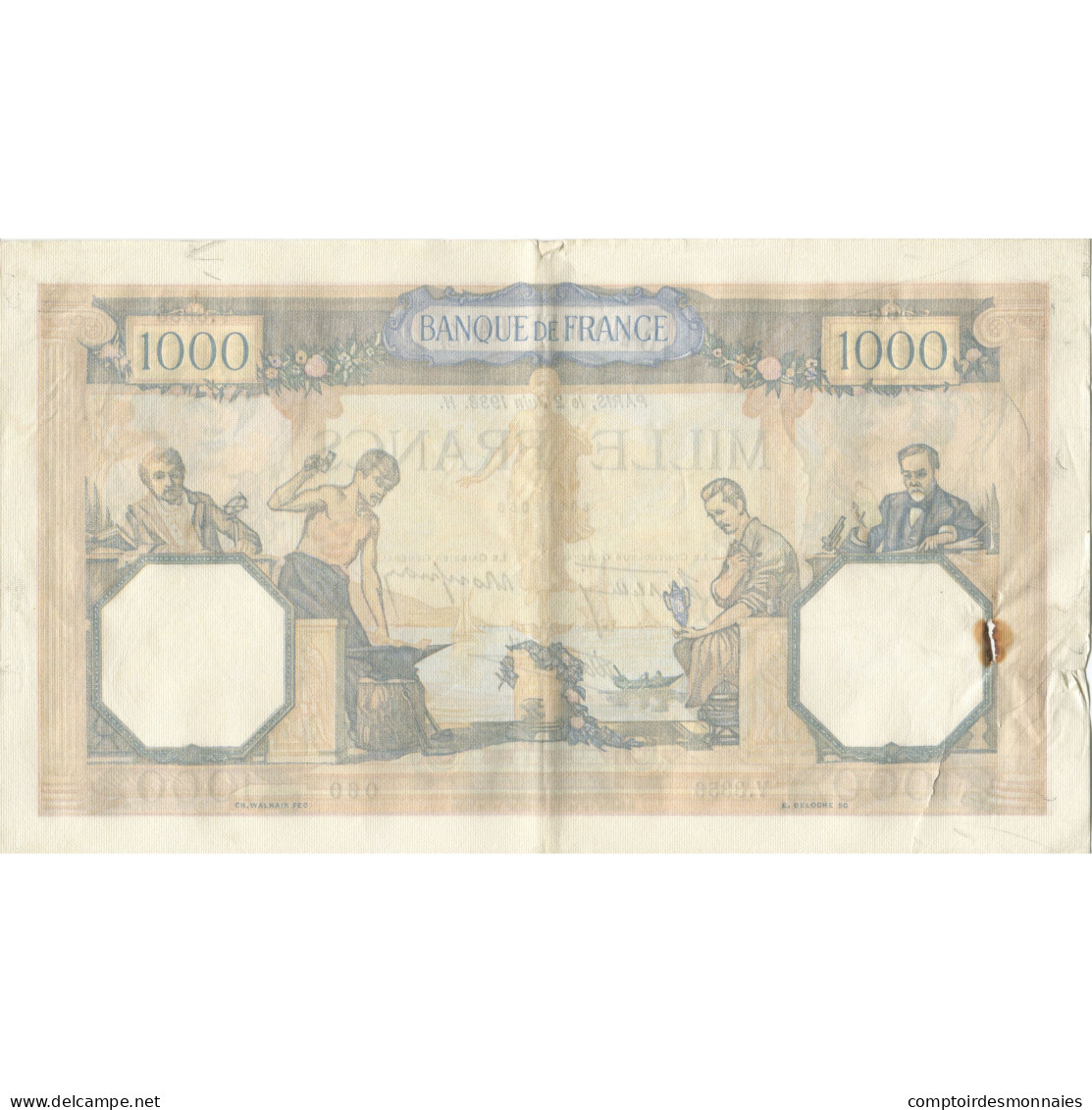 France, 1000 Francs, Cérès Et Mercure, 1938, 1938-06-02, SUP, Fayette:38.17 - 1 000 F 1927-1940 ''Cérès Et Mercure''