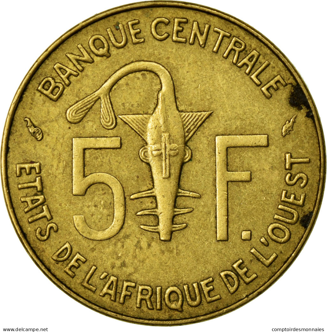 Monnaie, West African States, 5 Francs, 1976, Paris, TB+ - Costa De Marfil