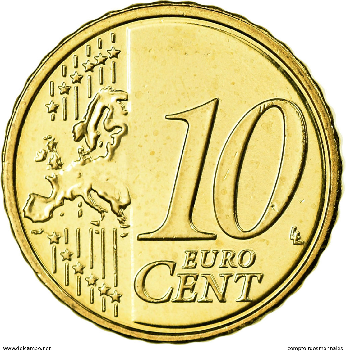 IRELAND REPUBLIC, 10 Euro Cent, 2010, FDC, Laiton, KM:47 - Irland