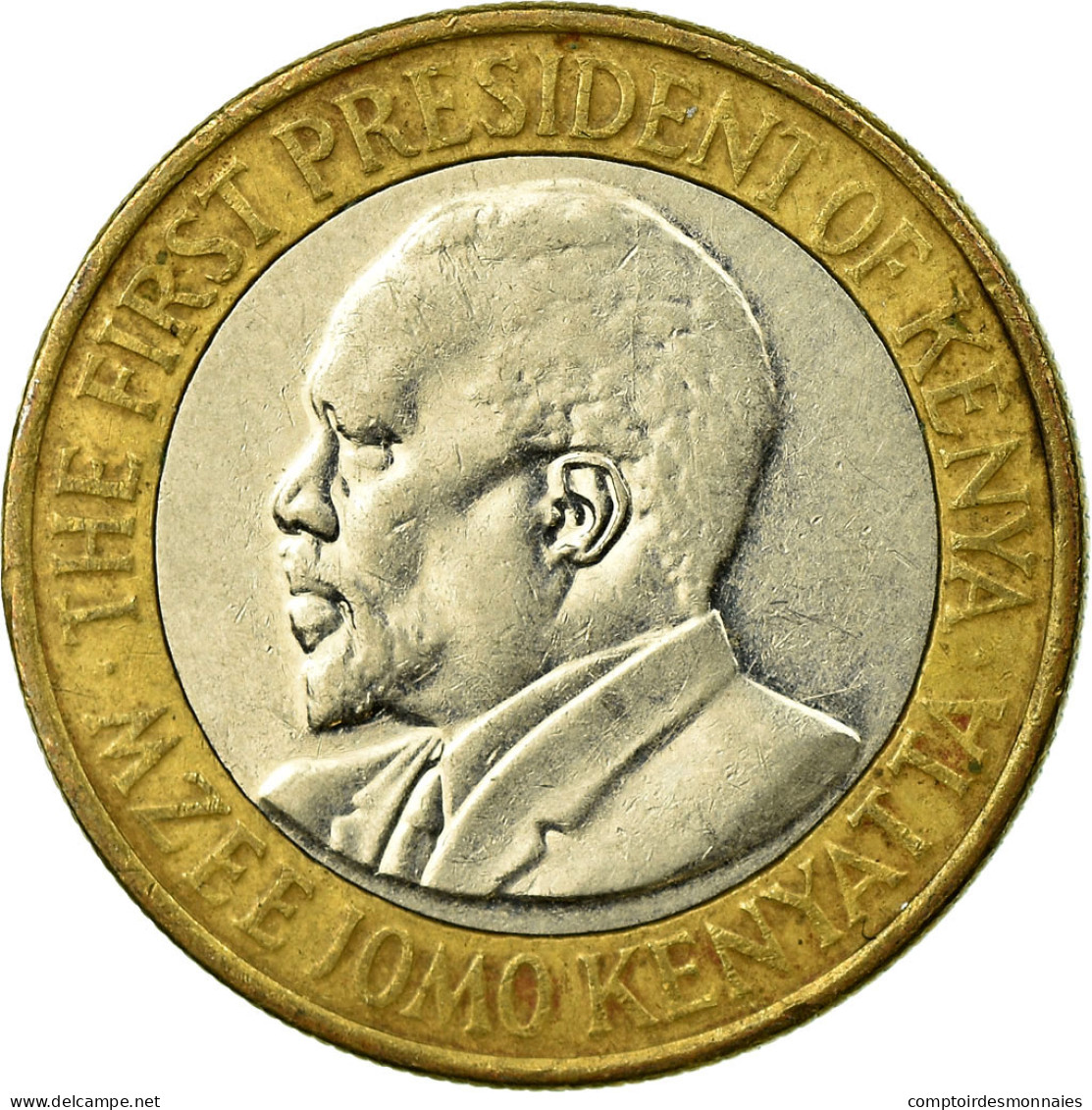 Monnaie, Kenya, 10 Shillings, 2010, TB+, Bi-Metallic, KM:35.2 - Kenia