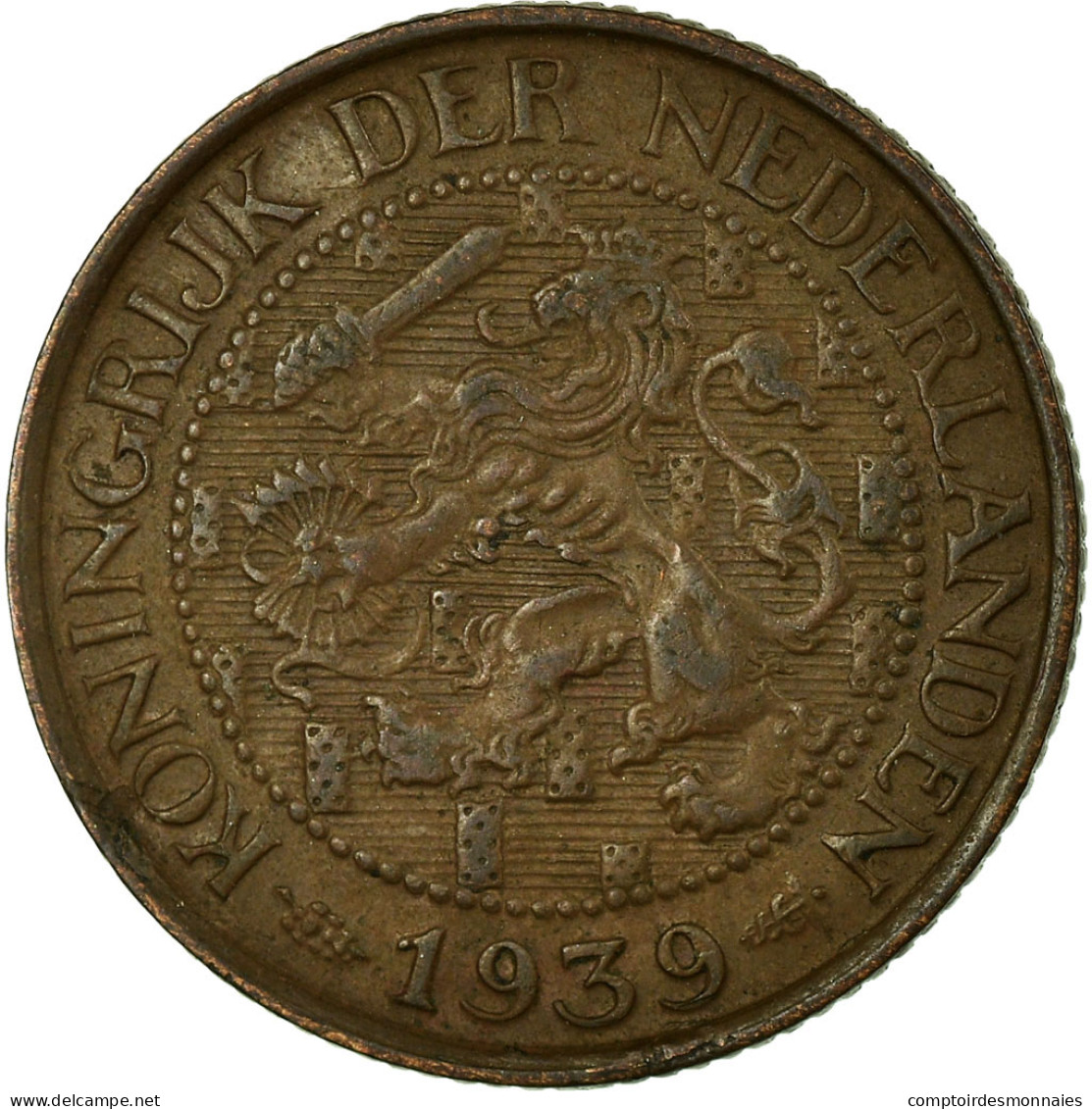 Monnaie, Pays-Bas, Wilhelmina I, Cent, 1939, TB+, Bronze, KM:152 - 1 Centavos