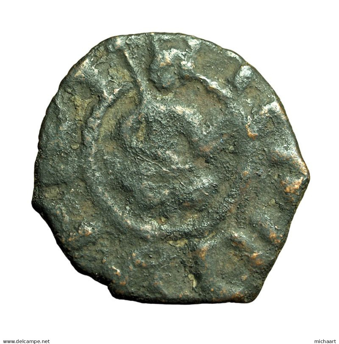 Cilician Armenia Medieval Coin Uncertain Hetoum II 20mm King / Cross 04379 - Arménie