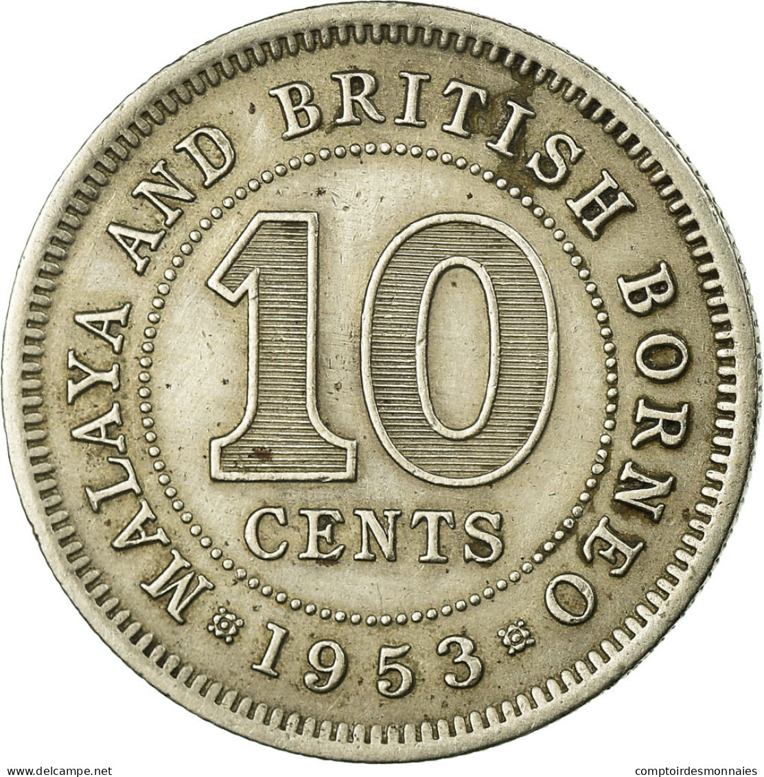 Monnaie, MALAYA & BRITISH BORNEO, 10 Cents, 1953, TB+, Copper-nickel, KM:2 - Malaysie