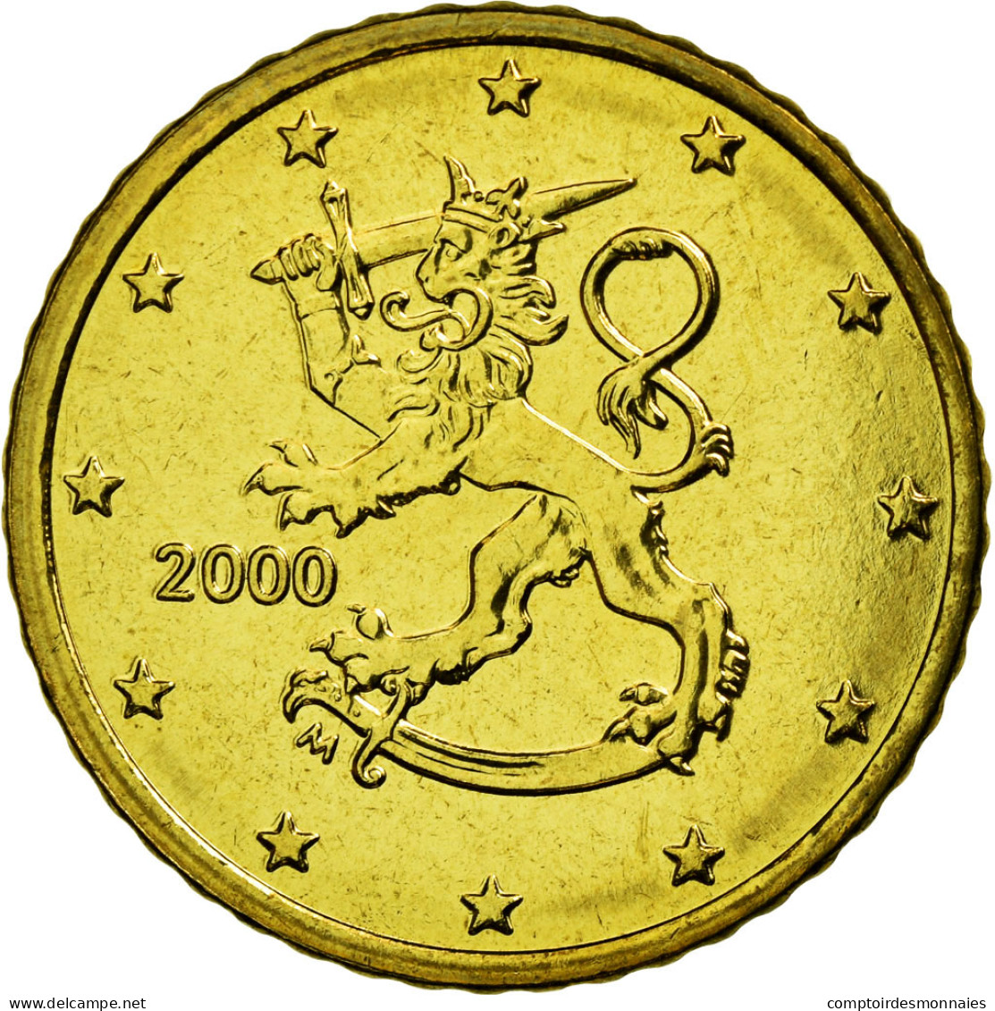 Finlande, 50 Euro Cent, 2000, SPL, Laiton, KM:103 - Finland