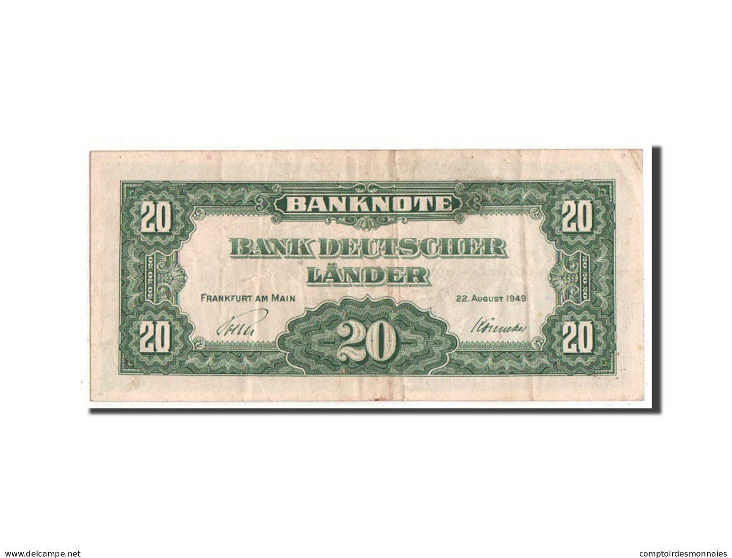 Billet, République Fédérale Allemande, 20 Deutsche Mark, 1949, TTB+ - 20 Deutsche Mark