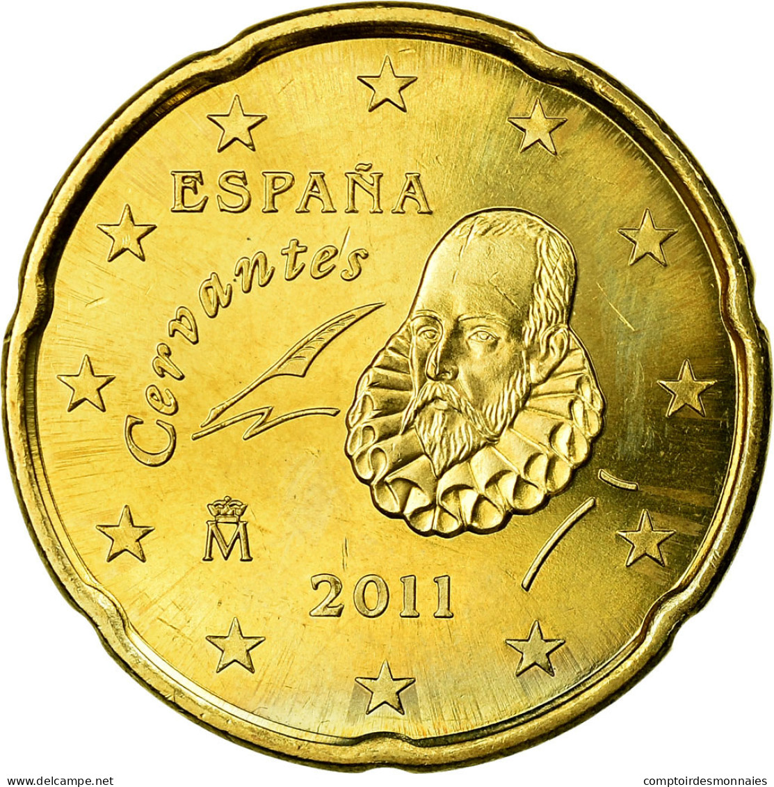 Espagne, 20 Euro Cent, 2011, SUP, Laiton, KM:1148 - Espagne