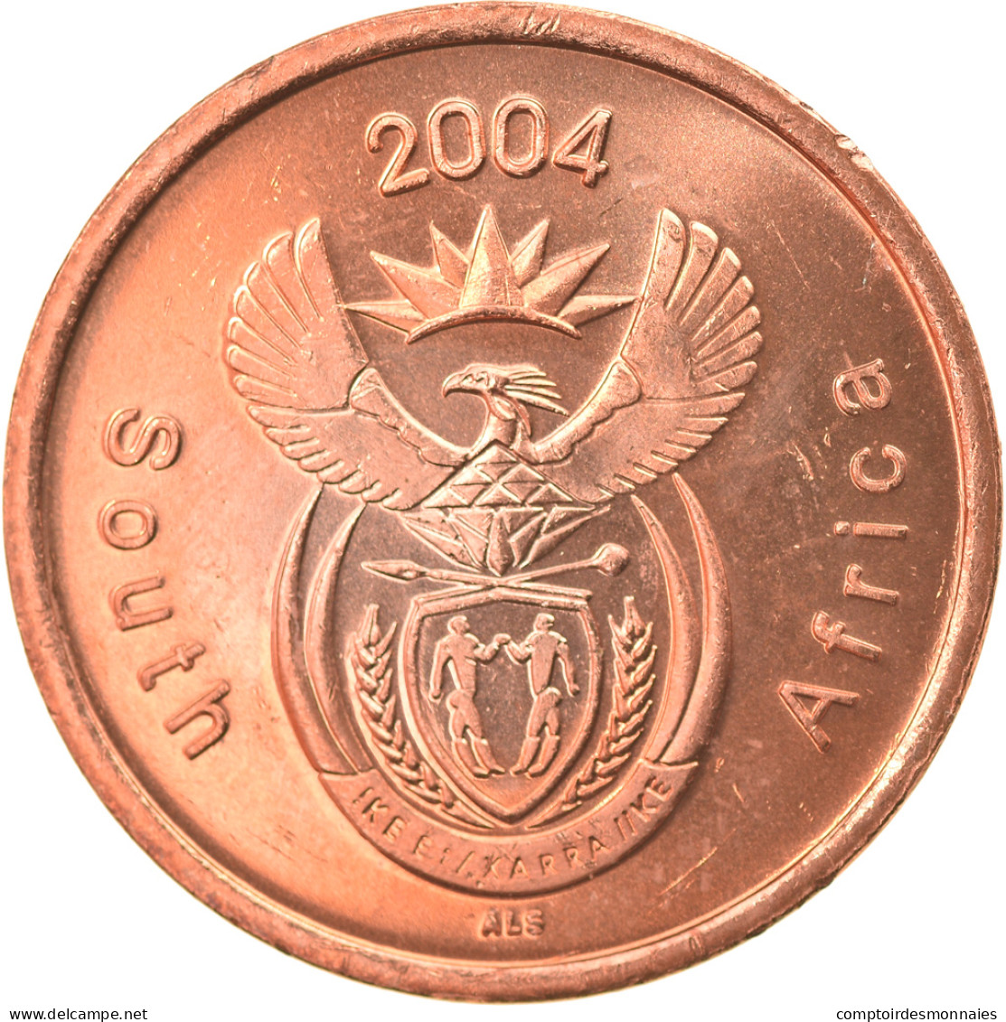 Monnaie, Afrique Du Sud, 5 Cents, 2004, TTB+, Copper Plated Steel, KM:325 - Afrique Du Sud