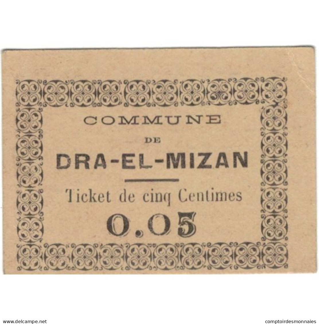 Billet, Algeria, 5 Centimes, N.D, 1917, 1917-02-27, SUP - Argelia