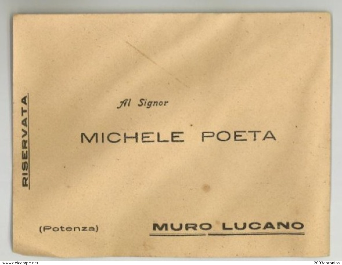 SP1102)   MURO LUCANO POTENZA BUSTA PUBBLICITARIA    STORIA POSTALE - Potenza