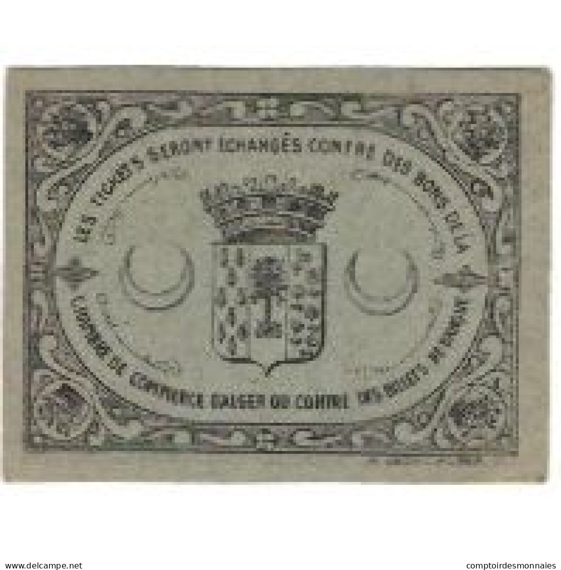 Billet, Algeria, 5 Centimes, Blason, 1916, 1916-10-05, TTB+ - Algeria