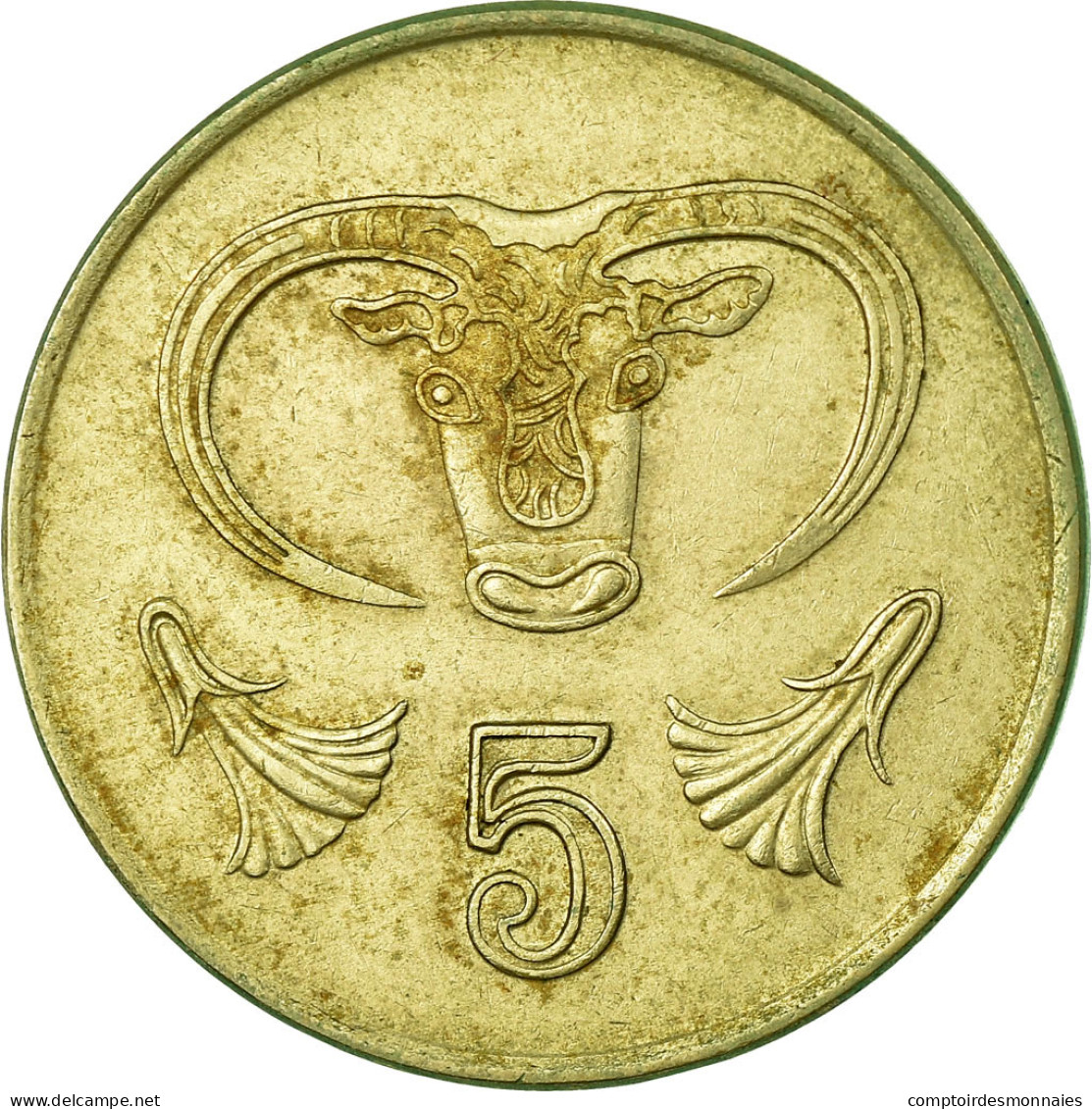 Monnaie, Chypre, 5 Cents, 1991, TTB, Nickel-brass, KM:55.3 - Chypre