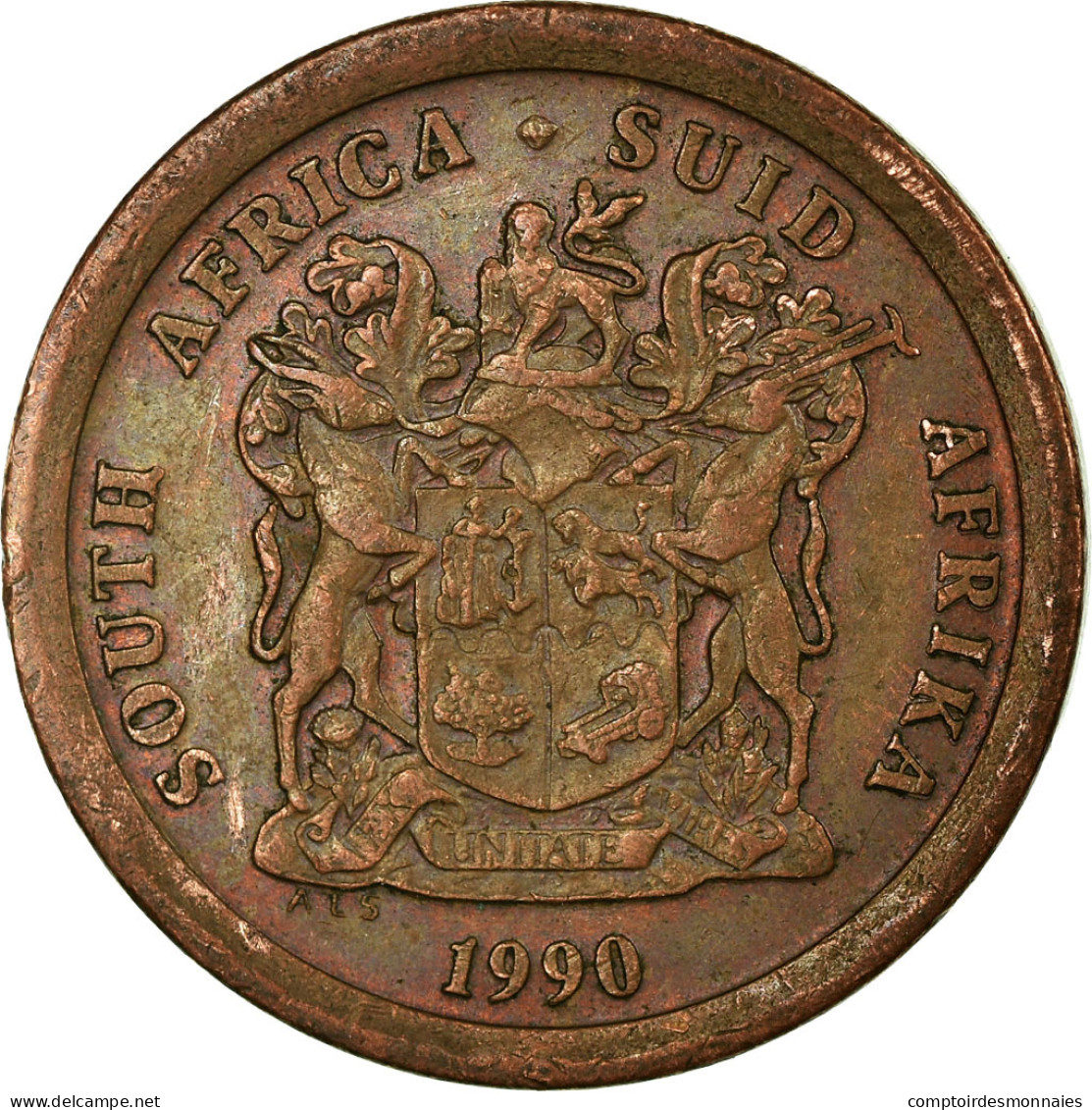 Monnaie, Afrique Du Sud, 5 Cents, 1990, TB+, Copper Plated Steel, KM:134 - South Africa