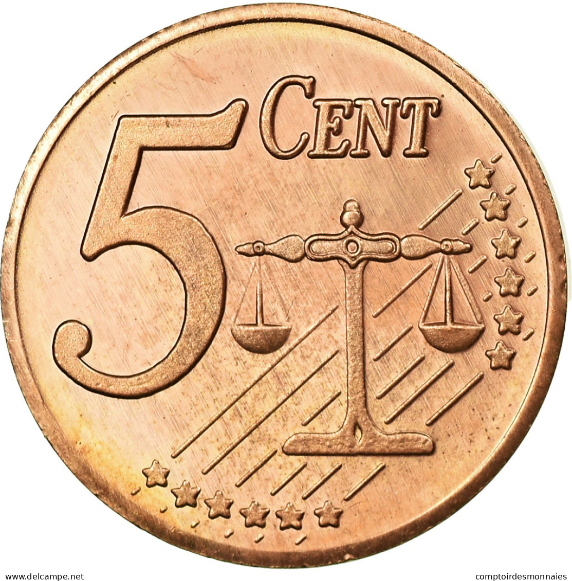 United Kingdom , Fantasy Euro Patterns, 5 Euro Cent, 2002, SPL, Copper Plated - Essais Privés / Non-officiels