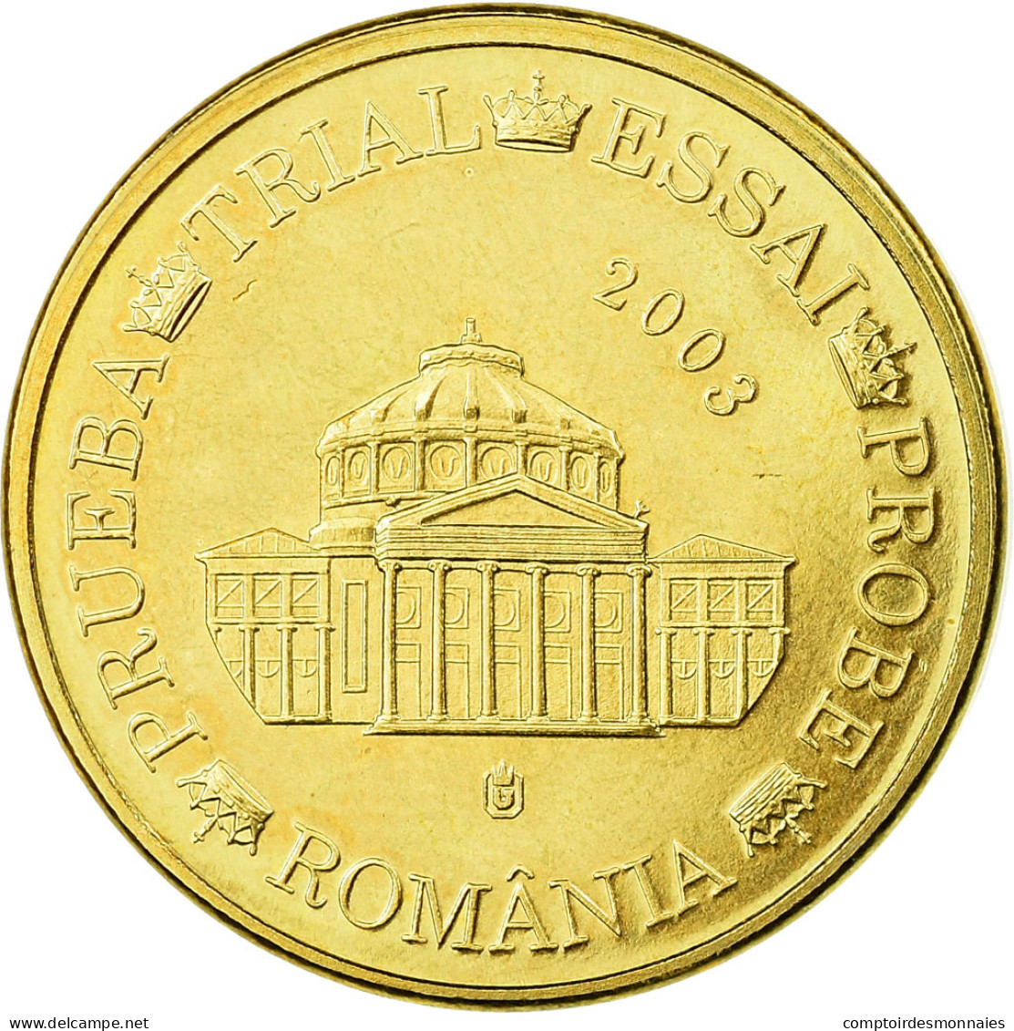 Roumanie, Fantasy Euro Patterns, 10 Euro Cent, 2003, SPL, Laiton - Privatentwürfe