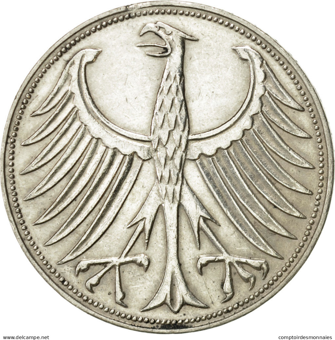 Monnaie, République Fédérale Allemande, 5 Mark, 1959, Karlsruhe, SUP, Argent - 5 Mark