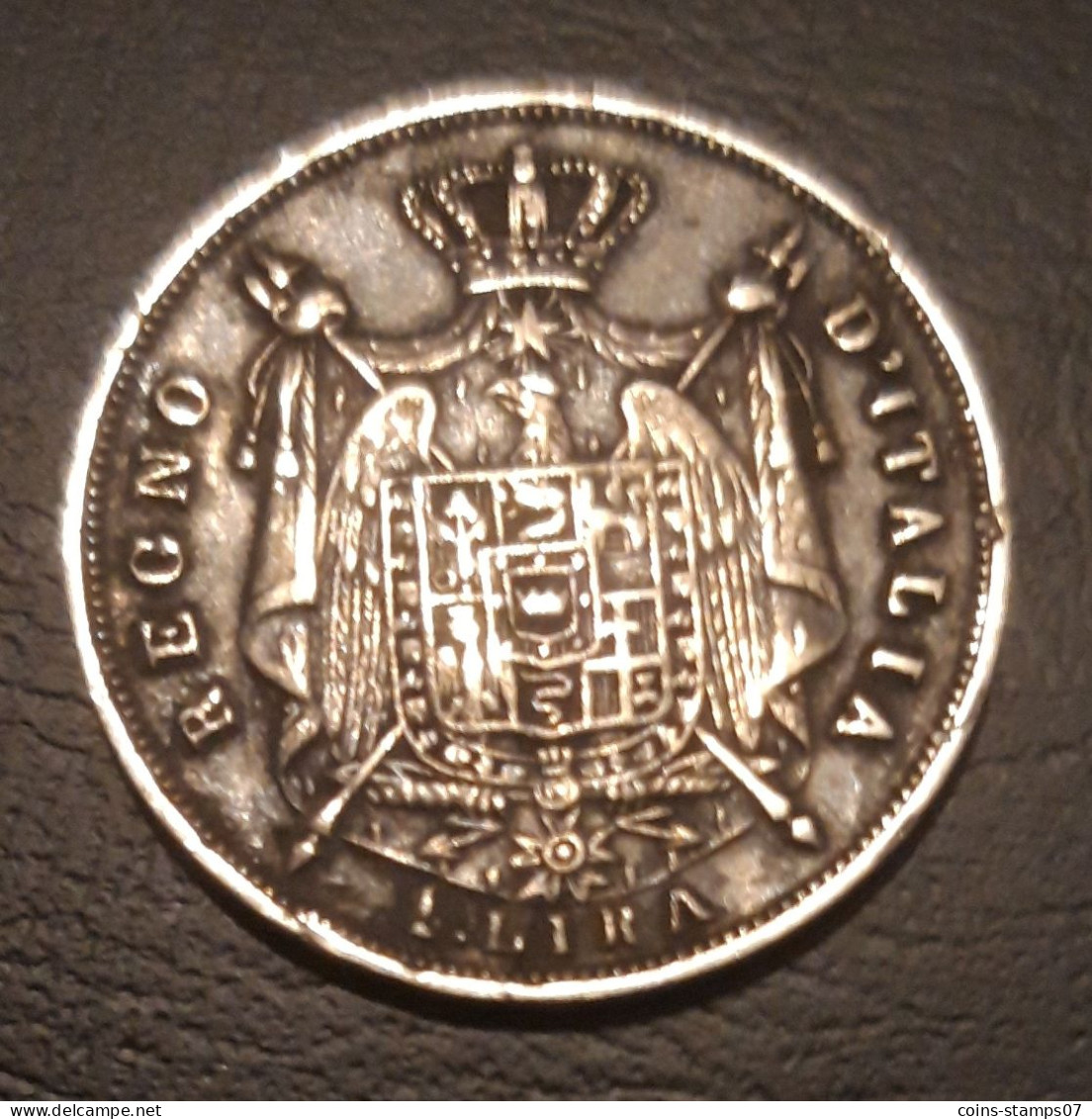 Italie - 1 Lire Napoléon 1813 M - Argent - Napoléonniennes