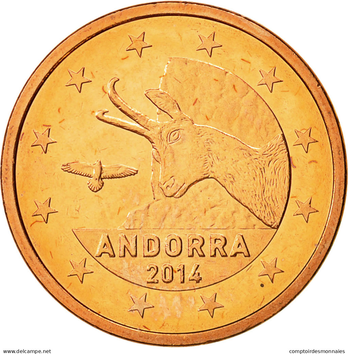 Andorra, 5 Cents, 2014, SUP, Cuivre - Andorre
