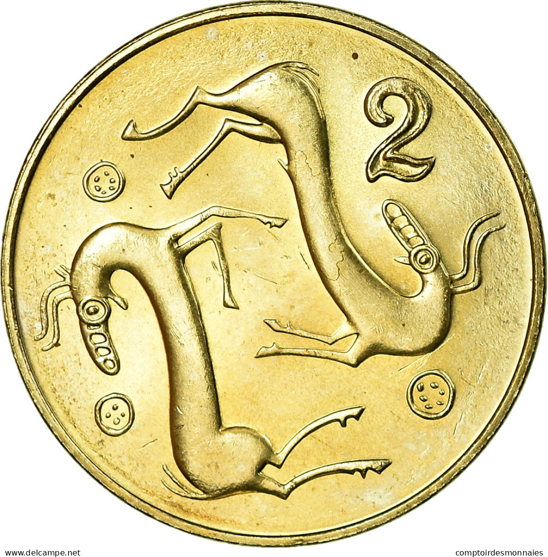 Monnaie, Chypre, 2 Cents, 2004, TTB, Nickel-brass, KM:54.3 - Zypern