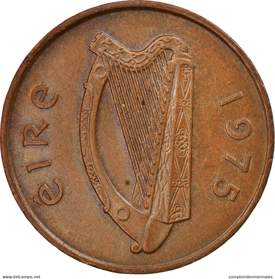 Monnaie, IRELAND REPUBLIC, 2 Pence, 1975, TTB, Bronze, KM:21 - Irlanda