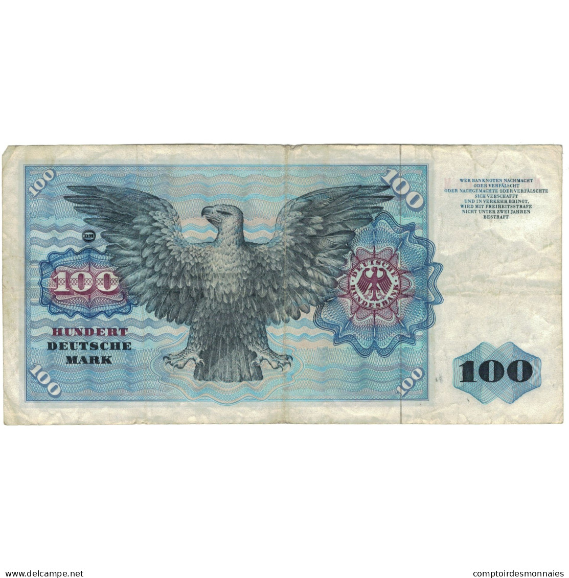 Billet, République Fédérale Allemande, 100 Deutsche Mark, 1980, 1980-01-02 - 100 Deutsche Mark