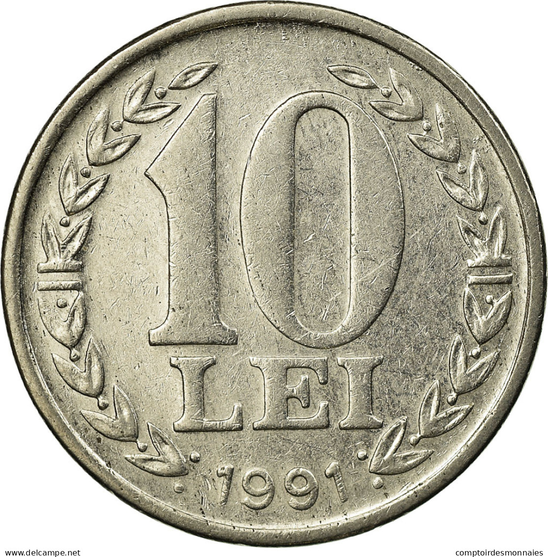 Monnaie, Roumanie, 10 Lei, 1991, TTB, Nickel Clad Steel, KM:108 - Rumänien