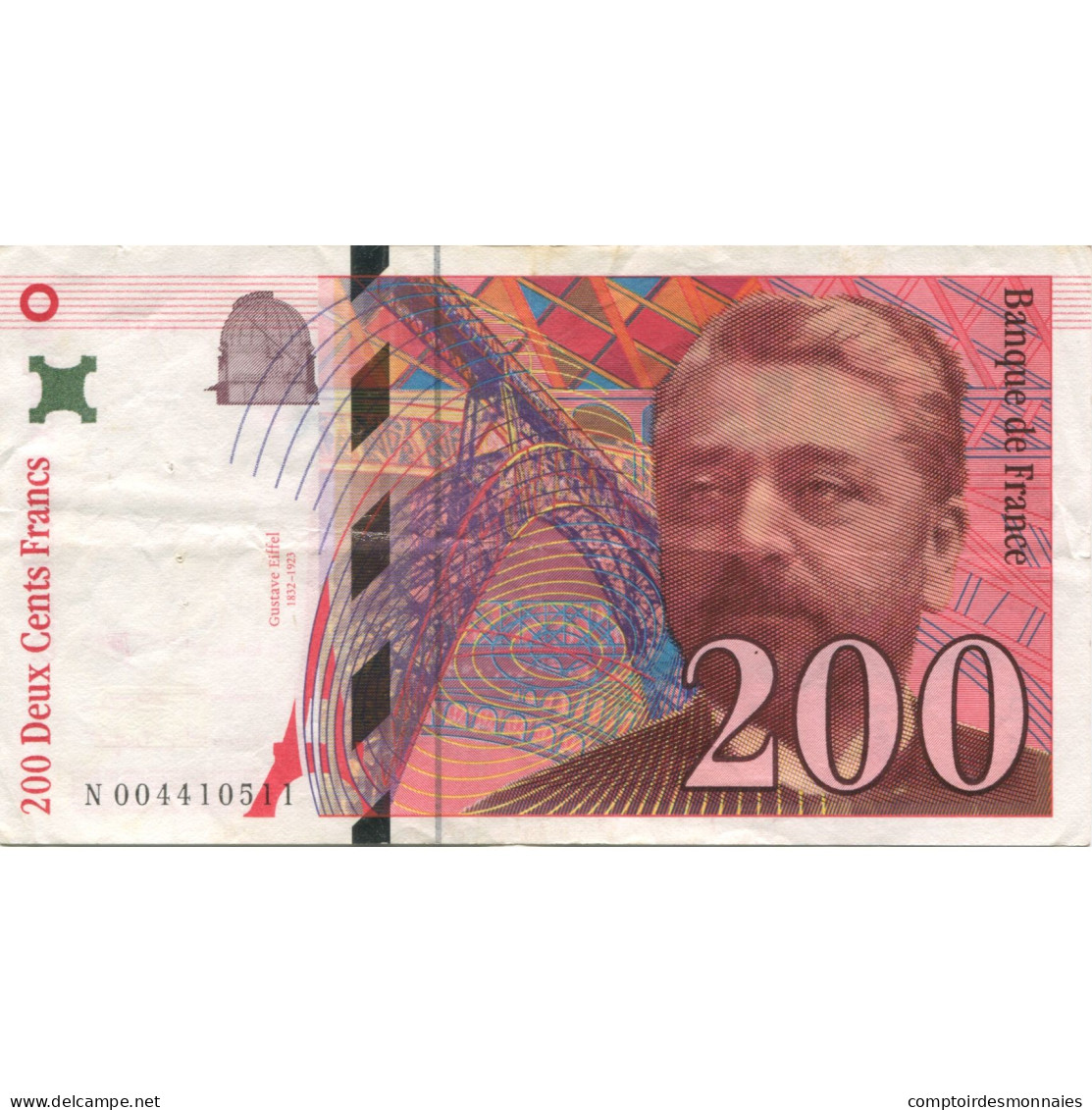 France, 200 Francs, Eiffel, 1995, TTB, Fayette:75.1, KM:159a - 200 F 1995-1999 ''Eiffel''