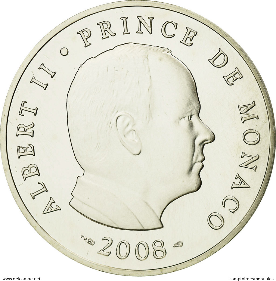 Monaco, 5 Euro, Prince Albert, 2008, BU, FDC, Argent, Gadoury:MC199, KM:197 - Monaco