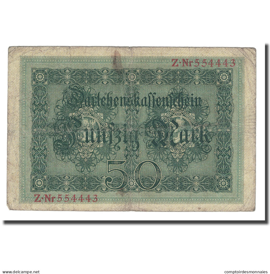 Billet, Allemagne, 50 Mark, 1914, 1914-08-05, KM:49a, B+ - 50 Mark