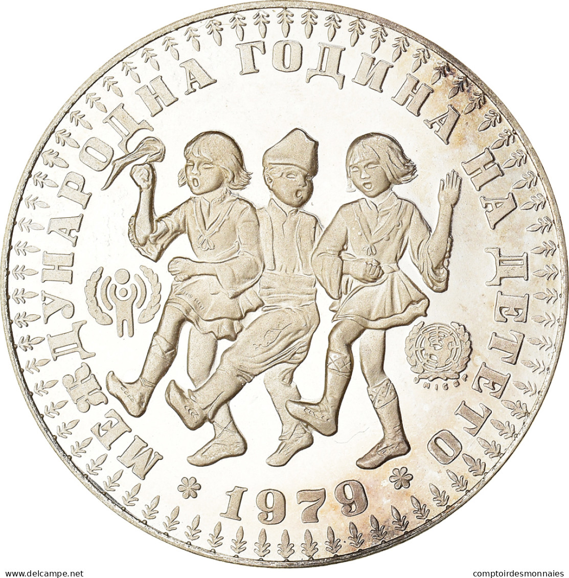 Monnaie, Bulgarie, 10 Leva, 1979, Year Of Child, SPL+, Argent - Bulgarie