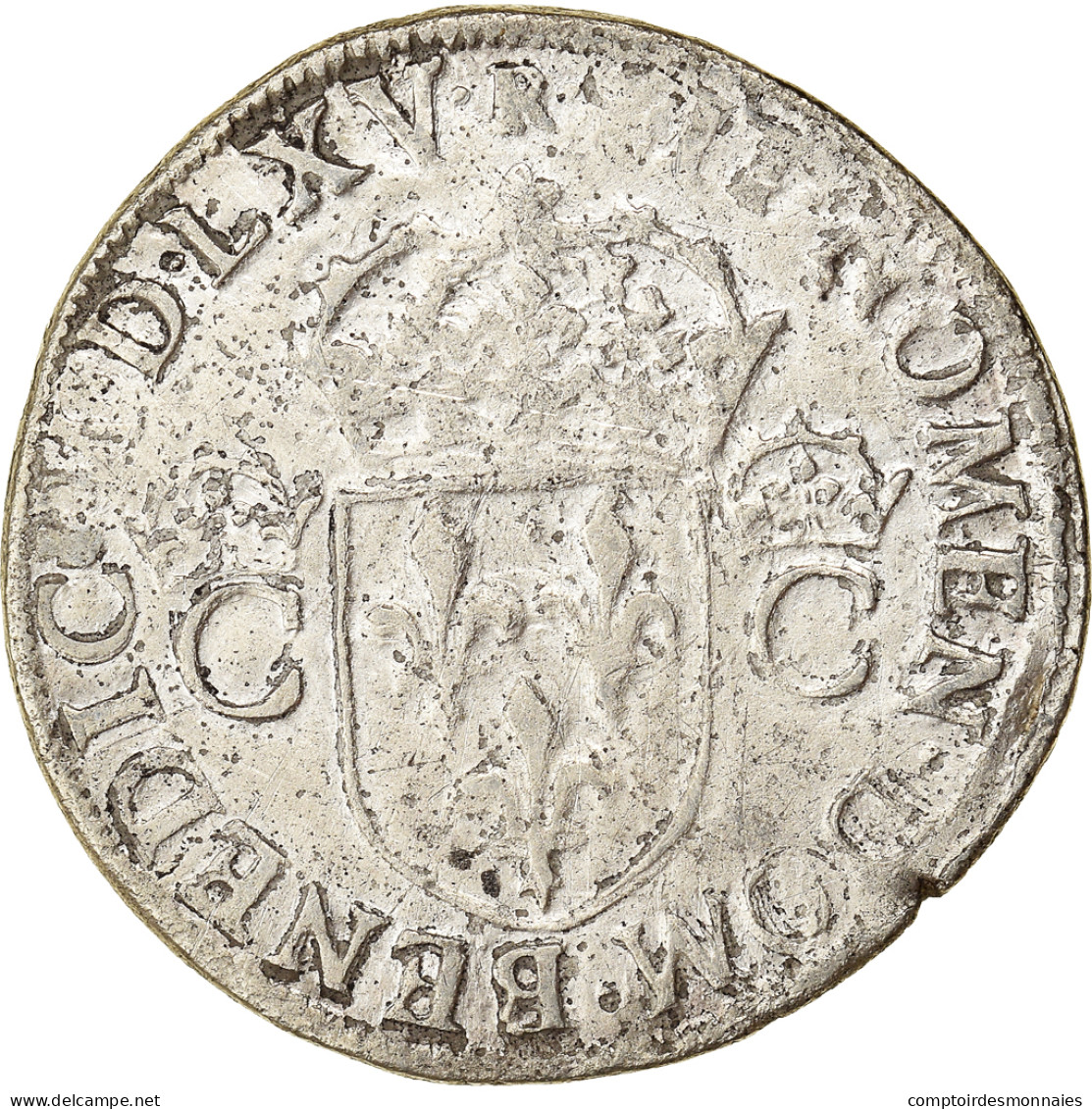 Monnaie, France, Charles IX, Teston, 1565, Toulouse, TB, Argent, Sombart:4602 - 1560-1574 Carlos IX