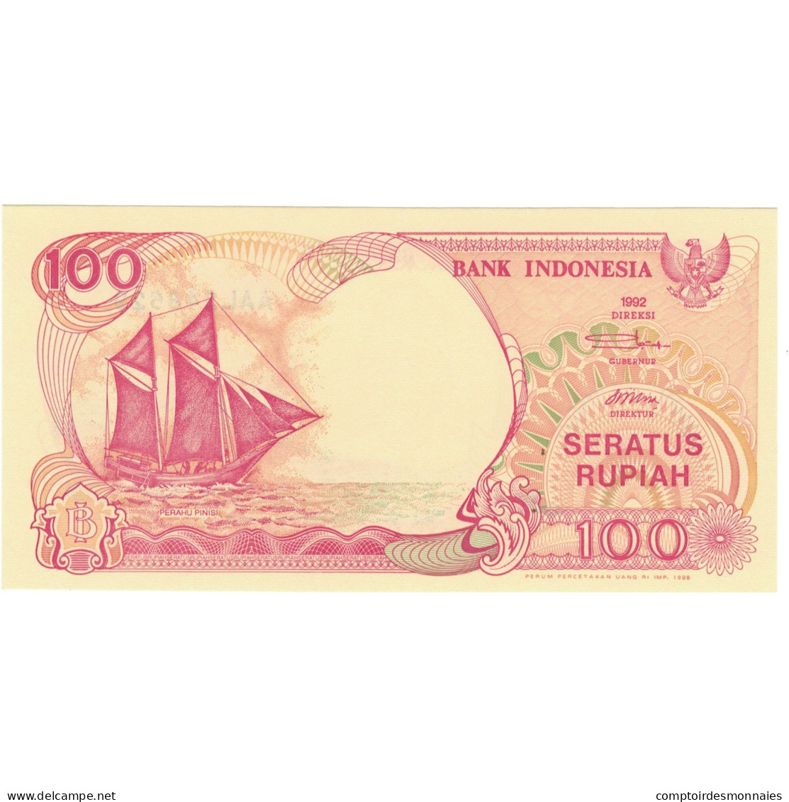 Billet, Indonésie, 100 Rupiah, 1992, KM:127c, NEUF - Indonesia