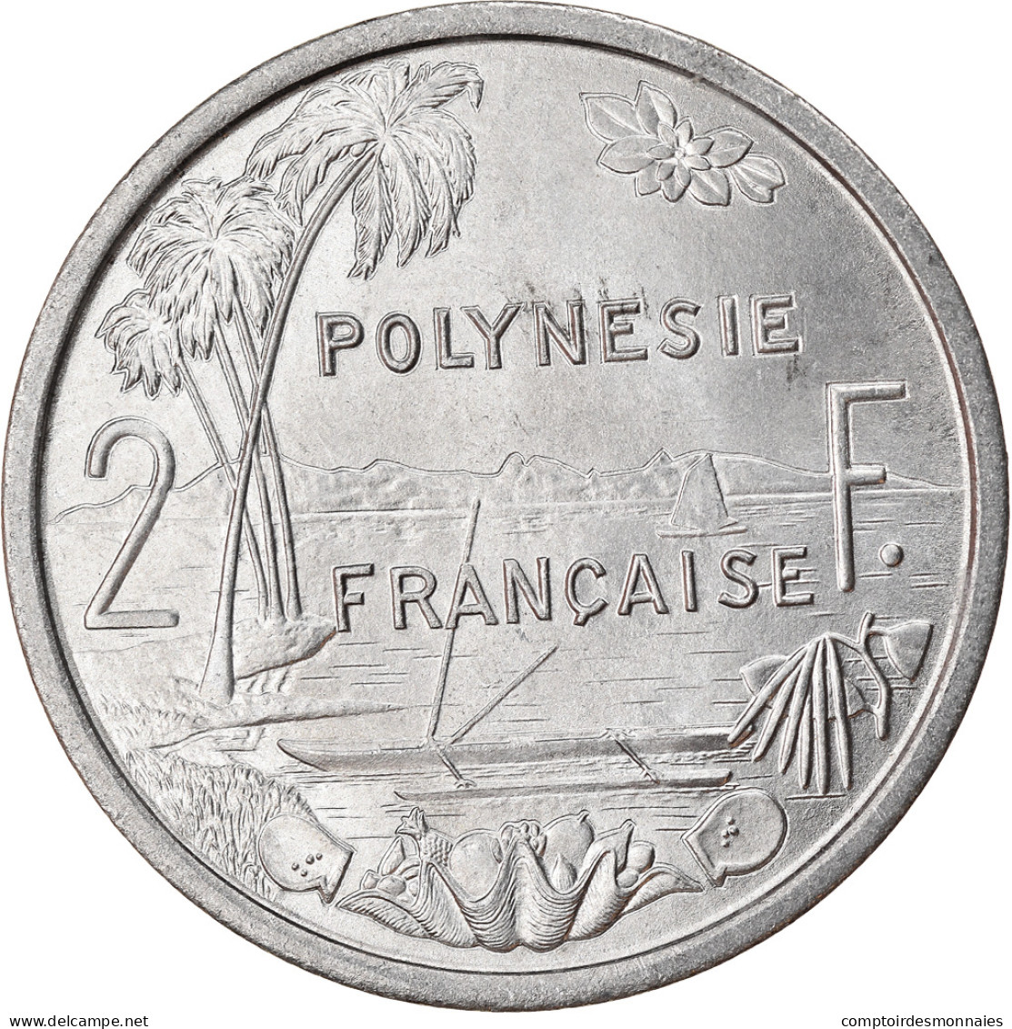 Monnaie, French Polynesia, 2 Francs, 1973, Paris, TTB+, Aluminium, KM:10 - French Polynesia