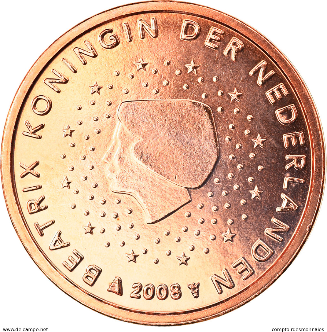 Pays-Bas, 2 Euro Cent, 2008, Utrecht, FDC, Copper Plated Steel, KM:235 - Pays-Bas