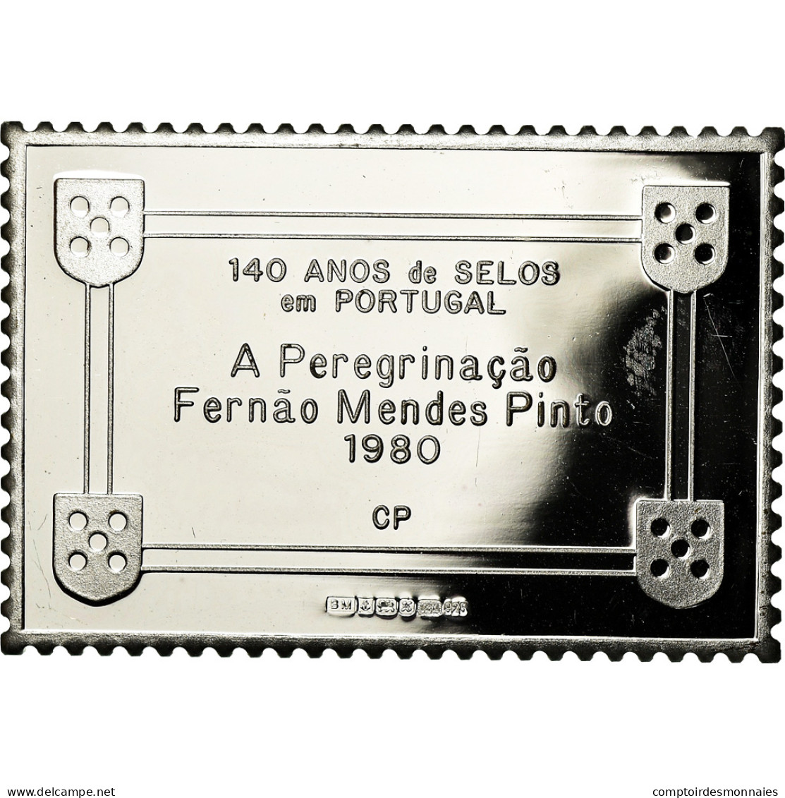 Portugal, Médaille, Timbre, A Peregrinaçao Fernao Mendes Pinto, Shipping - Autres & Non Classés