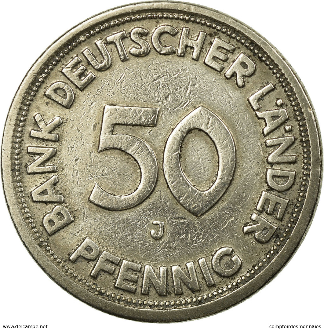 Monnaie, République Fédérale Allemande, 50 Pfennig, 1949, Hamburg, TTB - 50 Pfennig