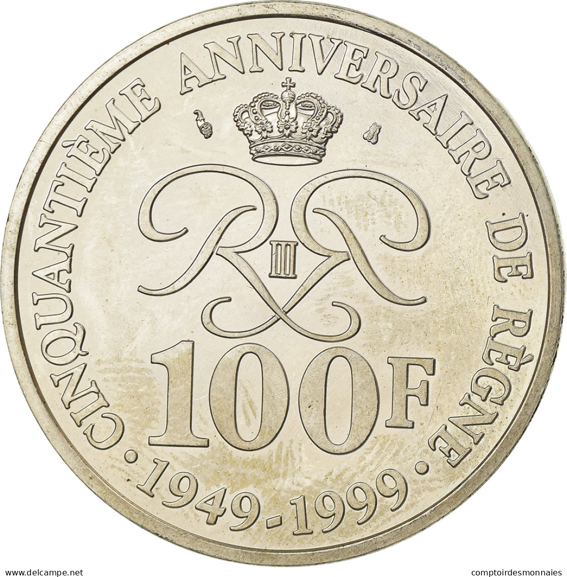 Monnaie, Monaco, Rainier III, 100 Francs, 1999, Paris, SUP+, Argent, Gadoury:MC - 1960-2001 Nieuwe Frank