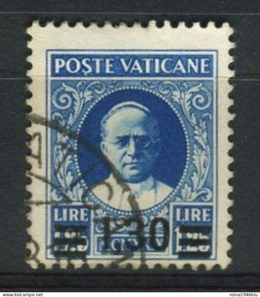 VATICANO 1934 PROVVISORIA 1,30 SU 1,25 L. USATO - Gebruikt