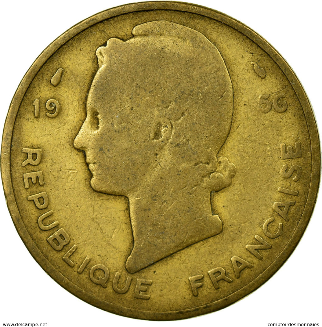 Monnaie, French West Africa, 25 Francs, 1956, Paris, TB, Aluminum-Bronze, KM:7 - Côte-d'Ivoire