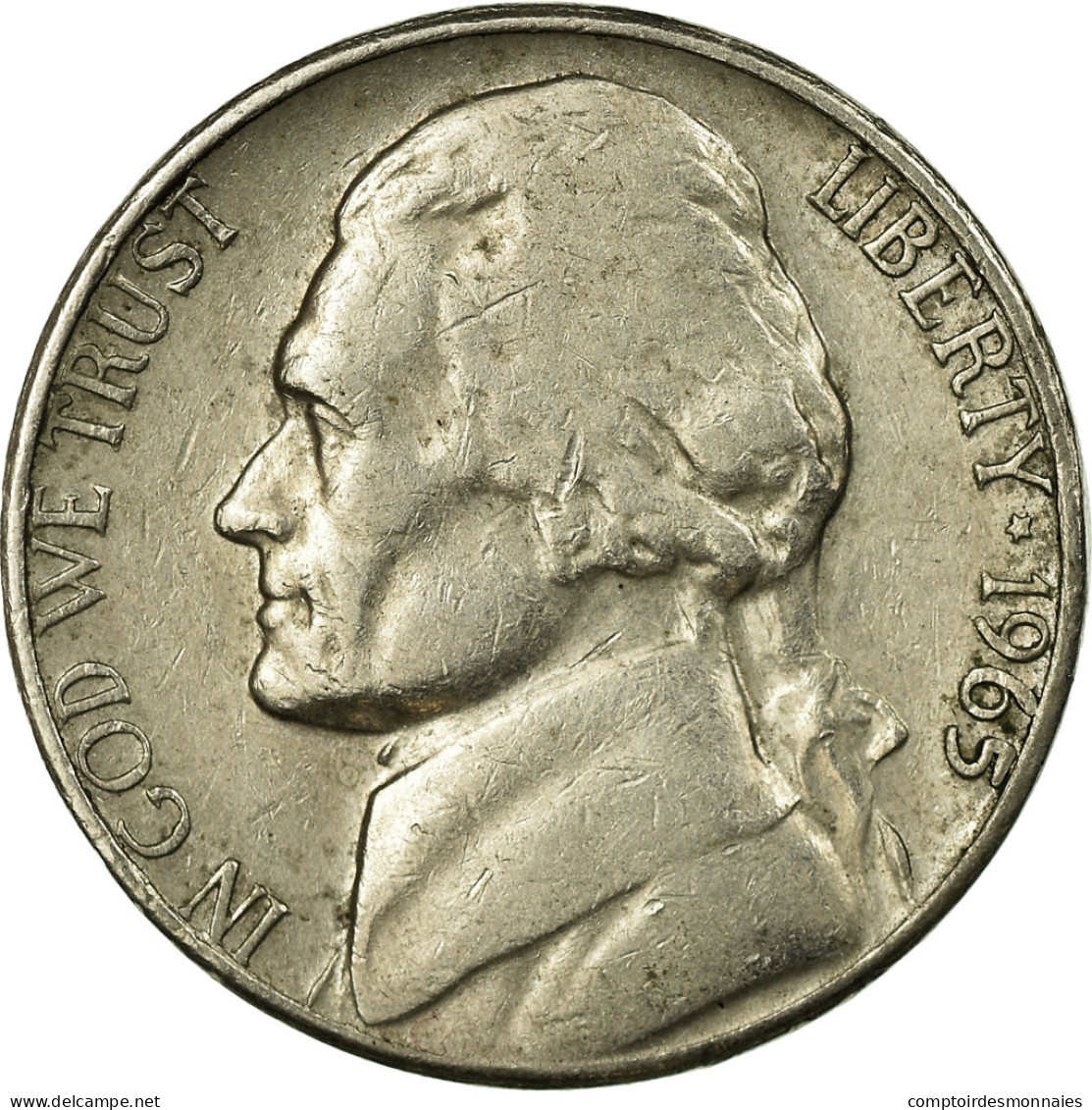 Monnaie, États-Unis, Jefferson Nickel, 5 Cents, 1965, U.S. Mint, TB+ - 1938-…: Jefferson