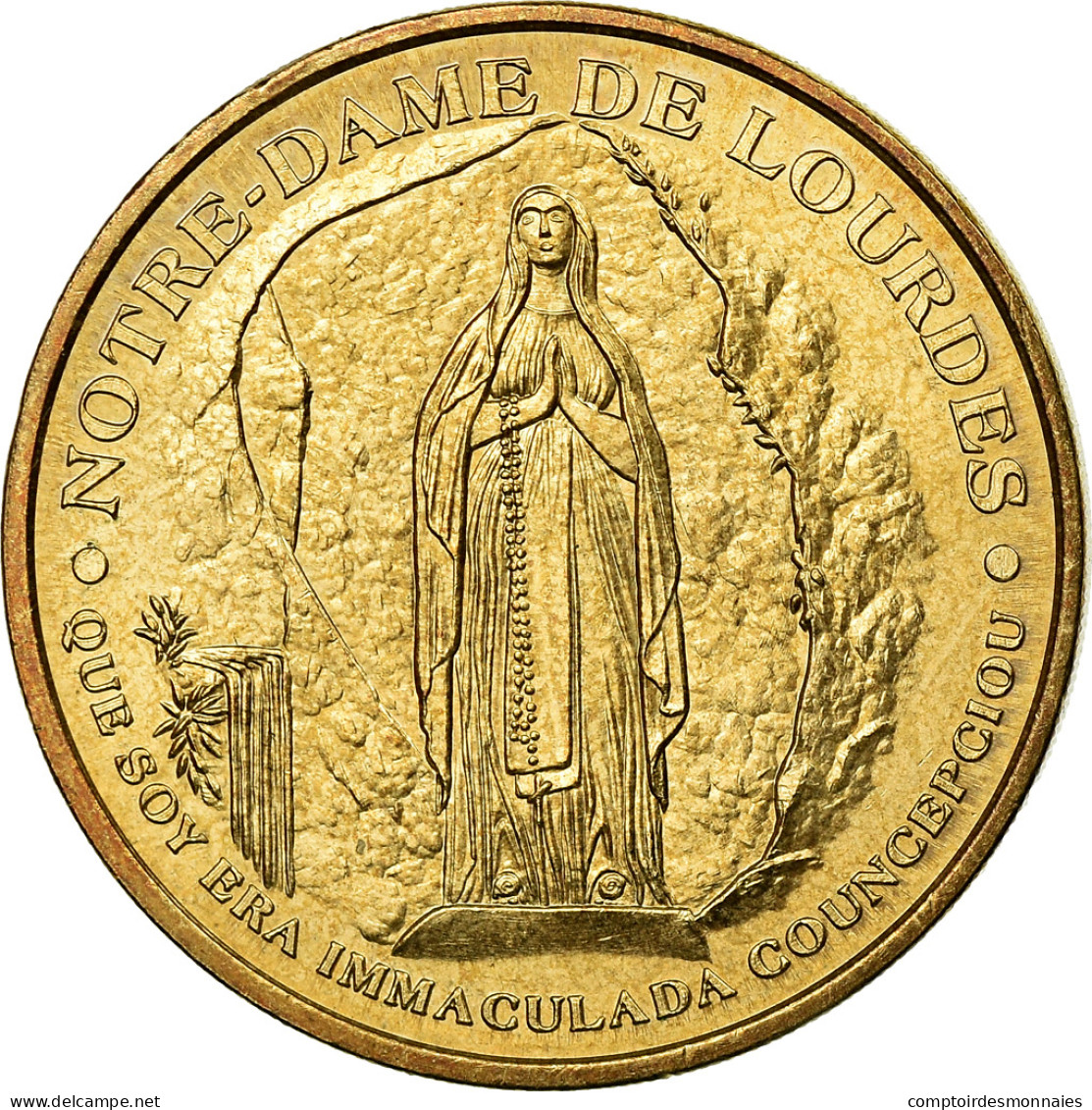 Vatican, Jeton, Jean-Paul II, Lourdes, 2004, SUP, Copper-Nickel Gilt - Andere & Zonder Classificatie