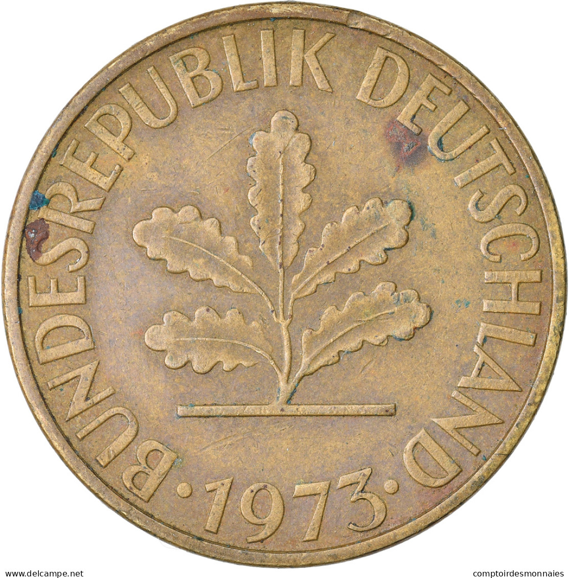 Monnaie, République Fédérale Allemande, 10 Pfennig, 1973, Karlsruhe, TB+ - 10 Pfennig
