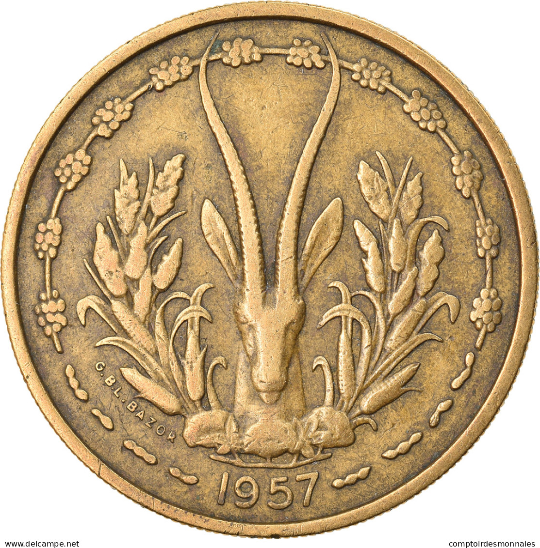 Monnaie, French West Africa, 25 Francs, 1957, Paris, TTB, Aluminum-Bronze, KM:9 - Elfenbeinküste