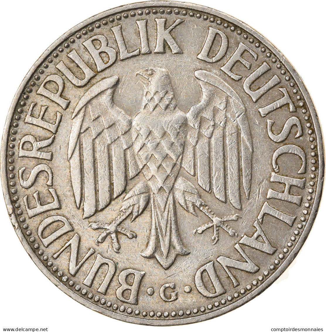 Monnaie, République Fédérale Allemande, Mark, 1966, Karlsruhe, TTB - 1 Mark