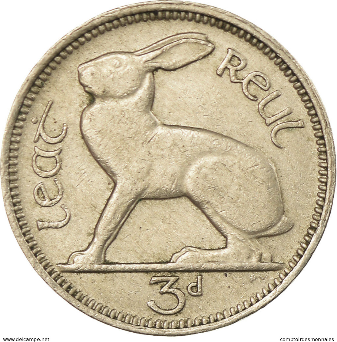 Monnaie, IRELAND REPUBLIC, 3 Pence, 1961, TTB, Copper-nickel, KM:12a - Irlande