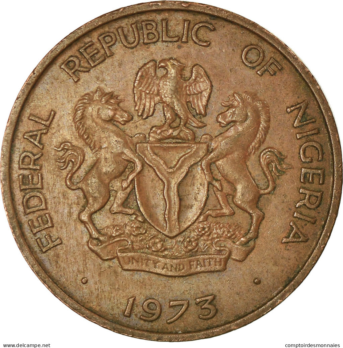 Monnaie, Nigéria, Elizabeth II, Kobo, 1973, TTB, Bronze, KM:8.1 - Nigeria