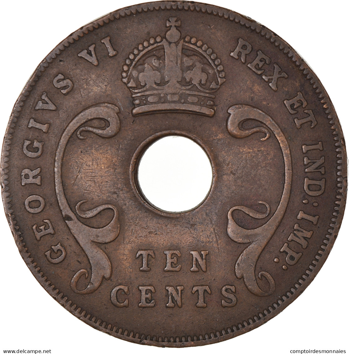 Monnaie, Afrique Orientale, George VI, 10 Cents, 1941, TTB, Bronze, KM:26.1 - Colonie Britannique