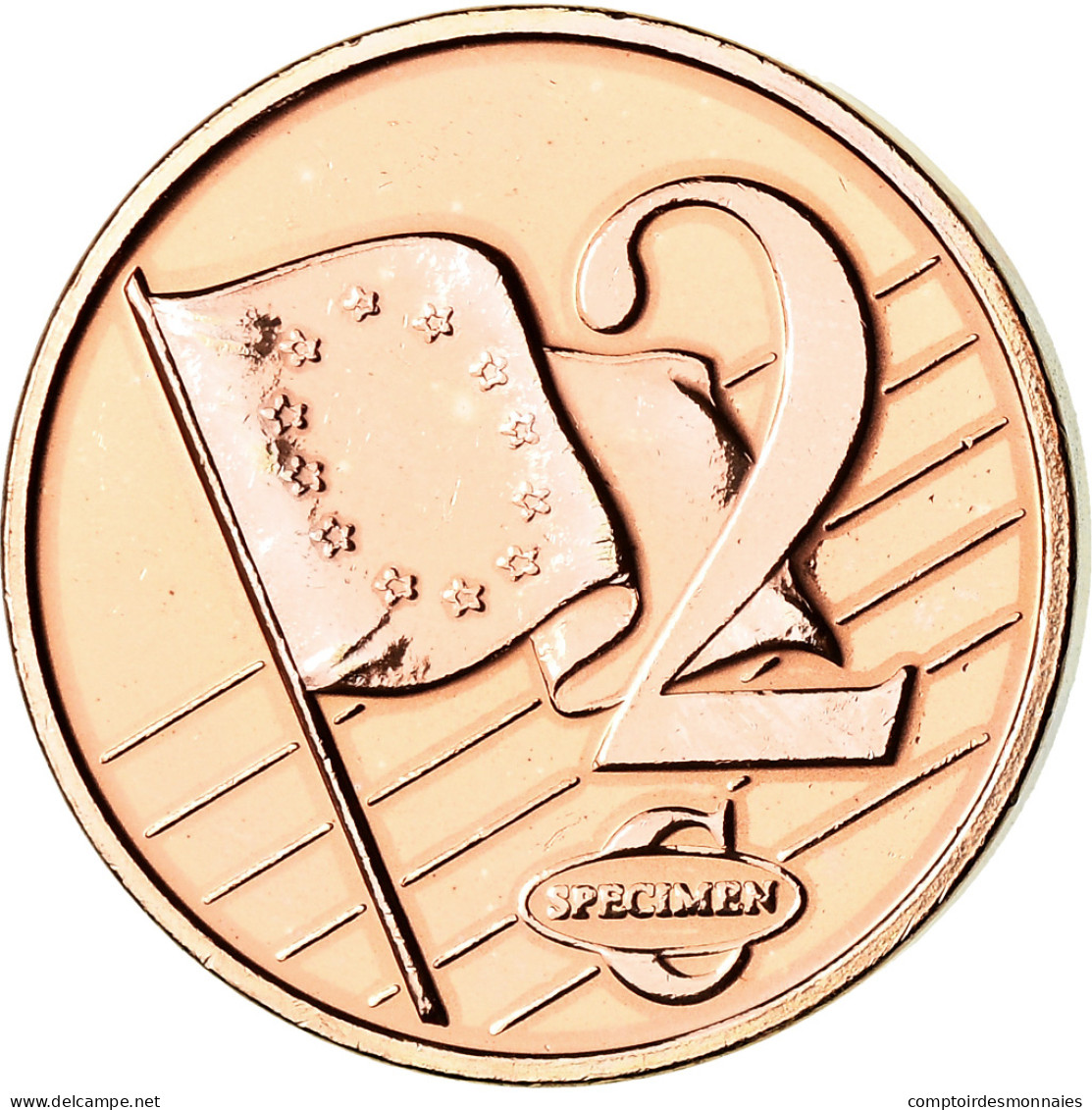 Serbie, 2 Euro Cent, 2004, Unofficial Private Coin, SPL, Copper Plated Steel - Essais Privés / Non-officiels